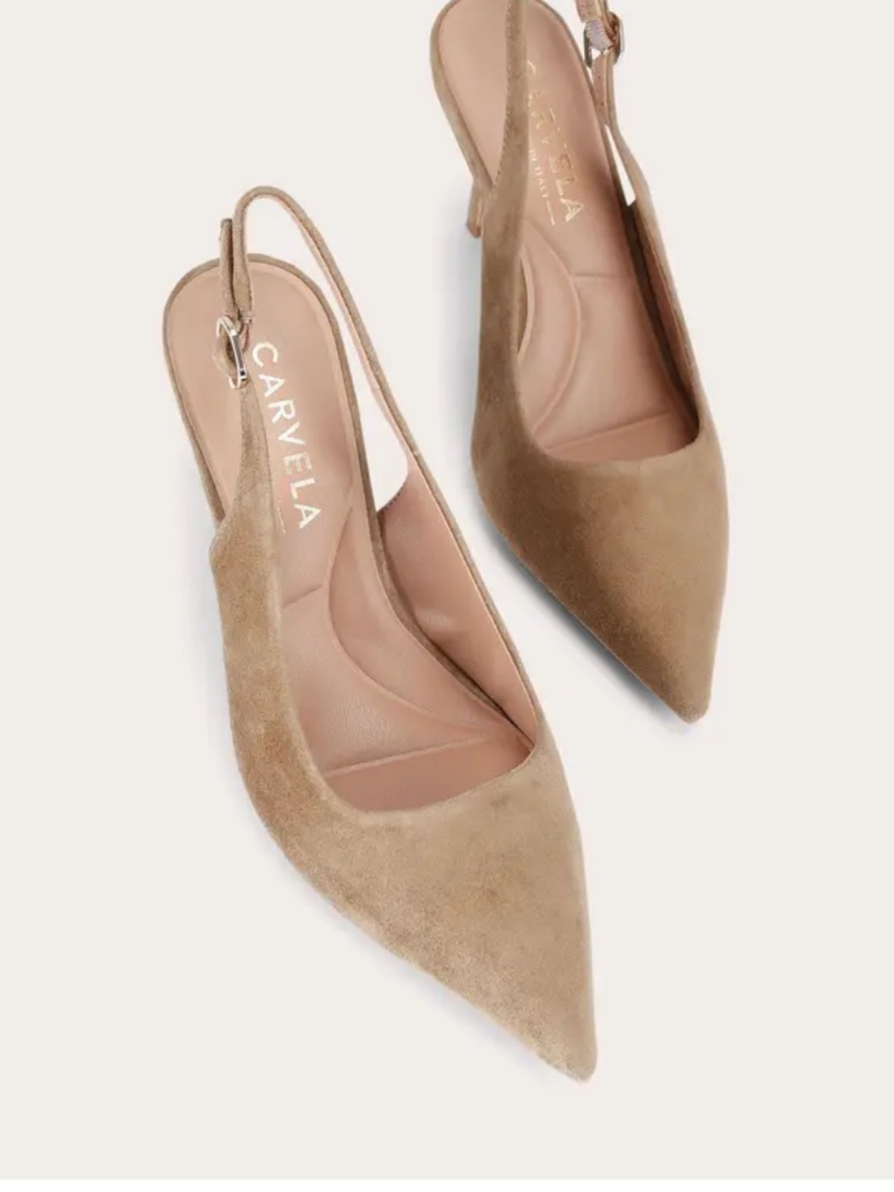Carvela suede heel taupe new in box euro 40  9 us